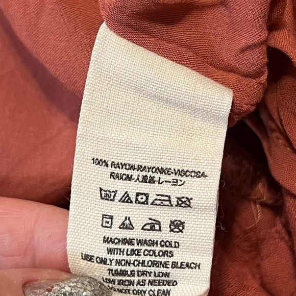 FREE PEOPLE 12 jumpsuit short rayon viscose sleeveless Cross On Back - Picture 12 of 12